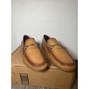 Marc Joseph New York Mens Sz 9.5 Tan Leather Loafers‎ SlipOn Shoes 6120 TN NWOB